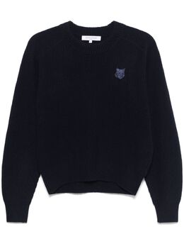 Maison Kitsuné: Синий свитер 