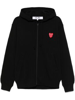 Comme Des Garçons Play: Чёрная толстовка  Double Heart
