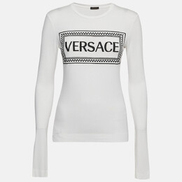 Versace: Белая футболка 