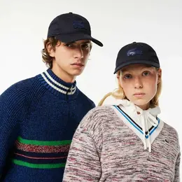 LACOSTE: Синяя кепка 