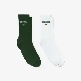 LACOSTE: Зелёные носки 