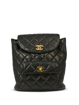 CHANEL Pre-Owned: Чёрный рюкзак 