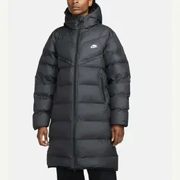 NIKE: Чёрная куртка  Windrunner