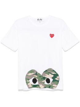 Comme Des Garçons Play: Белая футболка  Heart