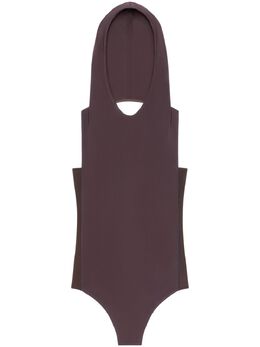 Courrèges: Коричневый боди 