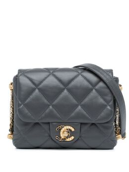 CHANEL Pre-Owned: Серая сумка через плечо 