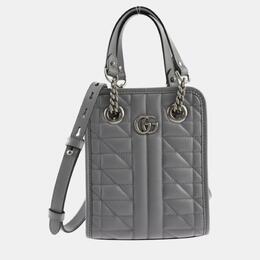Gucci: Серая сумка  GG Marmont