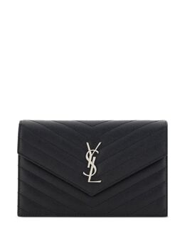 Saint Laurent: Чёрная сумка через плечо  Envelope