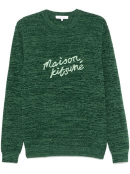 Maison Kitsuné: Зелёный свитер 