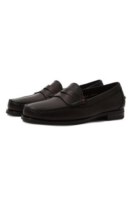 Santoni: Бордовые туфли 