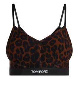 TOM FORD: Топ с леопардовым принтом 
