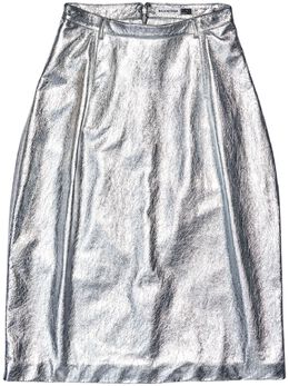 Balenciaga: Серебристая юбка 