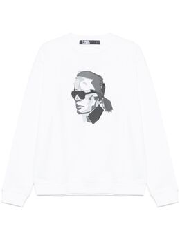 Karl Lagerfeld: Белый свитшот 