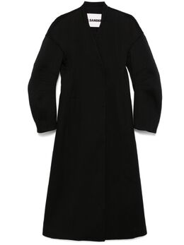 Jil Sander: Пальто с v-образным вырезом 