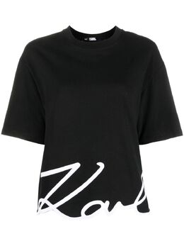 Karl Lagerfeld: Чёрная футболка  Signature
