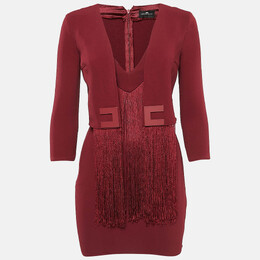 Elisabetta Franchi: Бордовое платье 