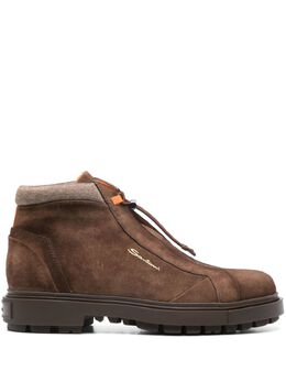 Santoni: Коричневые ботинки 