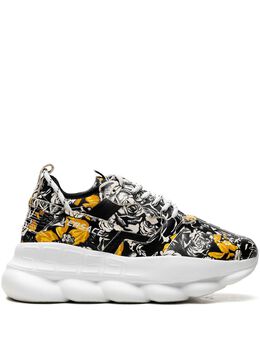 Versace: Чёрные кроссовки  Chain Reaction