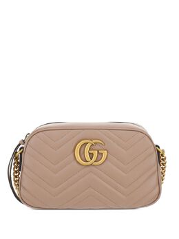 Gucci: Розовая сумка  GG Marmont