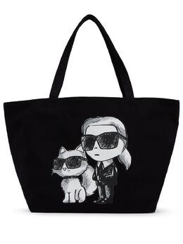 Karl Lagerfeld: Чёрная сумка-шоппер  Choupette