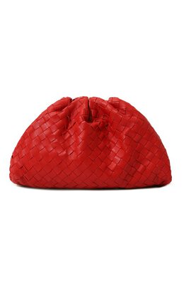 Bottega Veneta: Красный клатч  Pouch