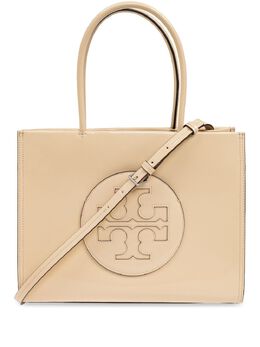 Tory Burch: Бежевая сумка-шоппер  Ella