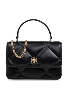 Tory Burch: Чёрная сумка-шоппер  Kira