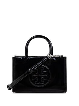 Tory Burch: Чёрная сумка-шоппер  Ella