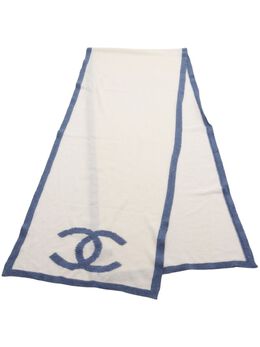 CHANEL Pre-Owned: Голубой шарф 