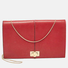 Fendi: Красный клатч  Peekaboo