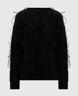 Valentino: Чёрный свитер 
