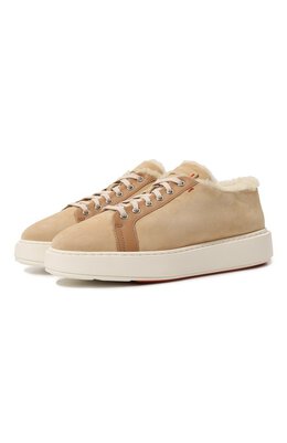 Santoni: Бежевые кеды 