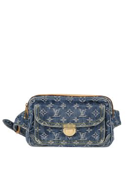 Louis Vuitton Pre-Owned: Голубая поясная сумка 