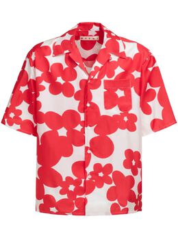 Marni: Красная рубашка 