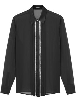 Versace: Рубашка в сетку 