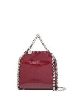 Stella McCartney: Бордовая сумка  Tiny Falabella