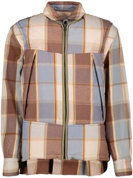 sacai: Коричневая куртка 