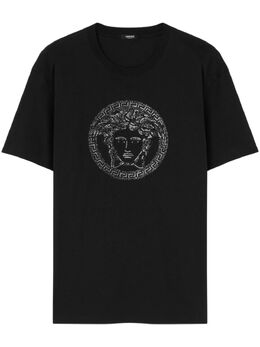Versace: Чёрная футболка  Medusa