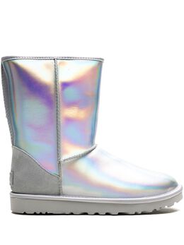 UGG: Серебристые ботинки  Classic Short