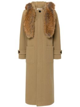 Burberry: Пальто из искусственного меха 