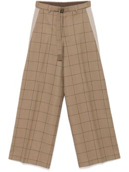 sacai: Бежевые брюки 