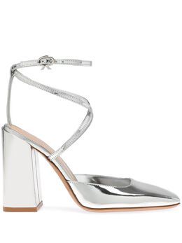 Gianvito Rossi: Серебристые туфли 