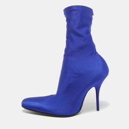 Balenciaga: Голубые ботинки 