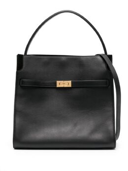 Tory Burch: Чёрная сумка-шоппер  Lee Radziwill Double