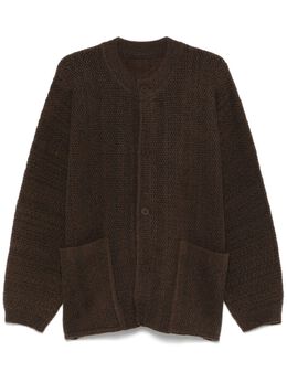 Homme Plissé Issey Miyake: Коричневый кардиган 
