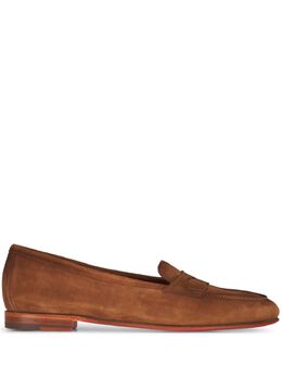 Santoni: Коричневые лоферы 