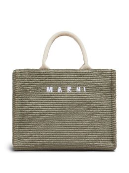 Marni: Бежевая сумка-шоппер 