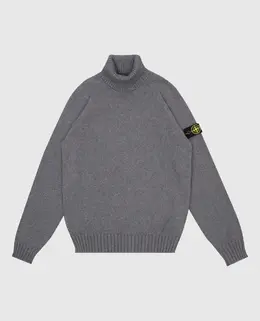 Stone Island: Серый свитер 