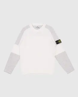 Stone Island: Белый свитер 