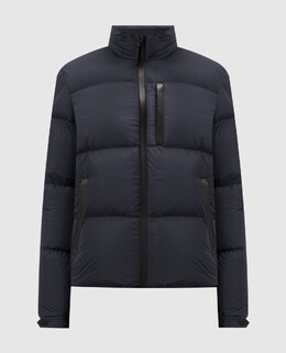Moncler: Синий пуховик 